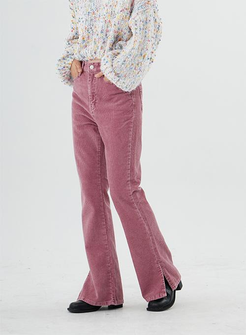 [무료배송] 컬러 코듀로이 트임 부츠컷 팬츠 U2710