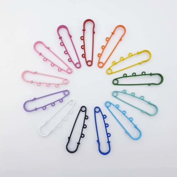 컬러 클립 옷핀 브로치 옷핀 키링(O링3개)