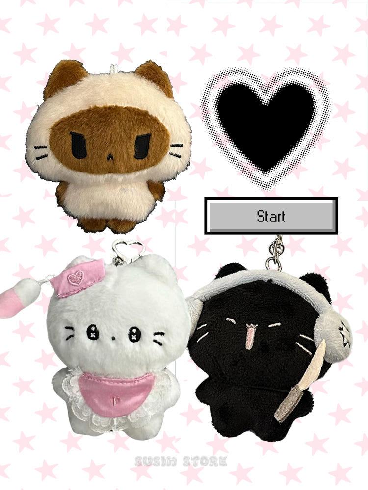 수심 Music Winter Keyring(3 Type) 뮤직 윈터 고양이 키링 유니크
