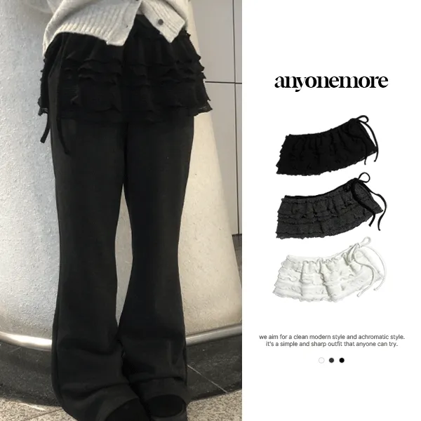 [코디만능템🤍] 듀어 레이어드 프릴 랩 스커트 (3color)