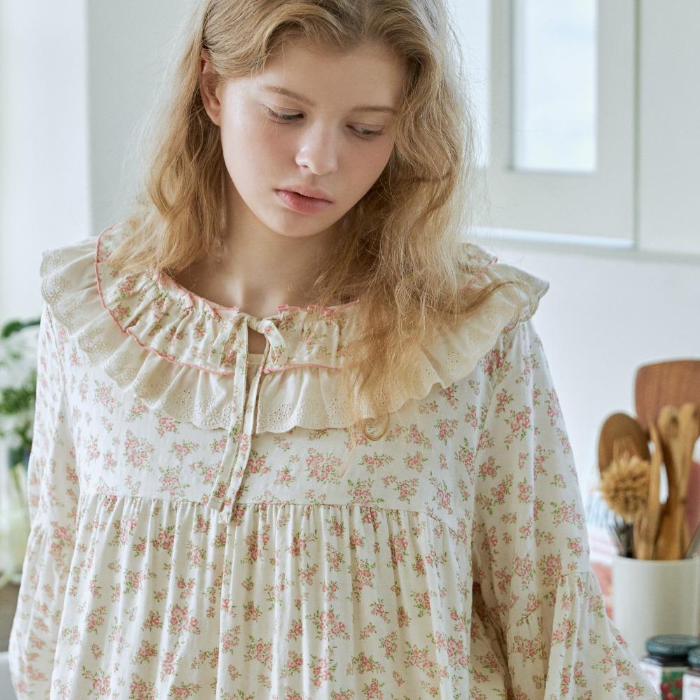 블리스 긴팔 원피스 크림 (32수)