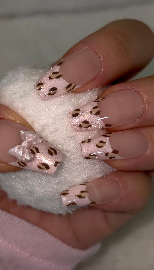 [호피네일/고퀄리티] 프렌치 핑크호피