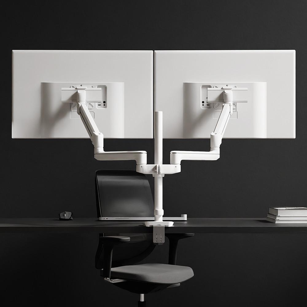 펠로우즈 FLEX 모듈러 2FMS 슬라이드 모니터암 화이트 싱글/듀얼 모니터거치대