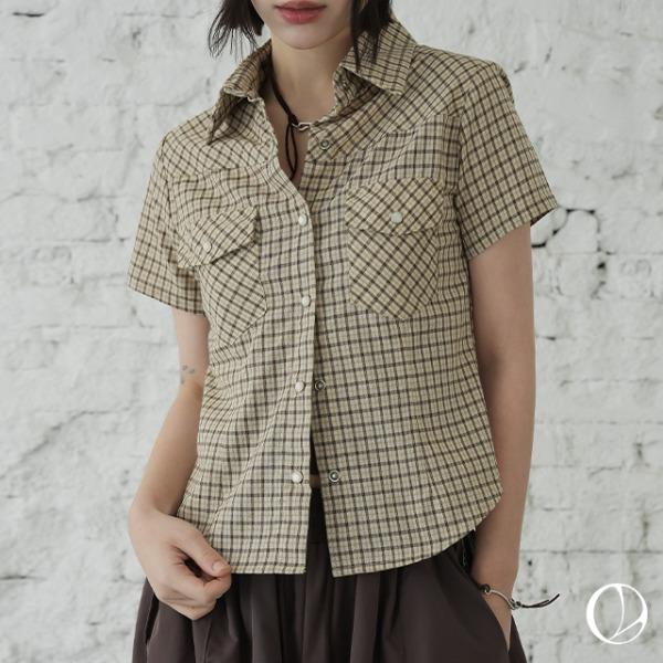 [MADE]바우트 포켓 체크셔츠