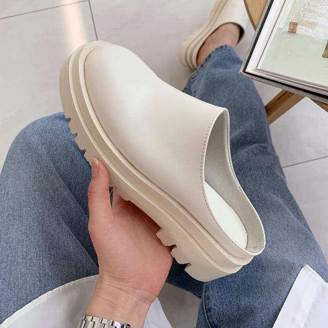 [무배]0432 청키 플랫폼 블로퍼 뮬 (2color)