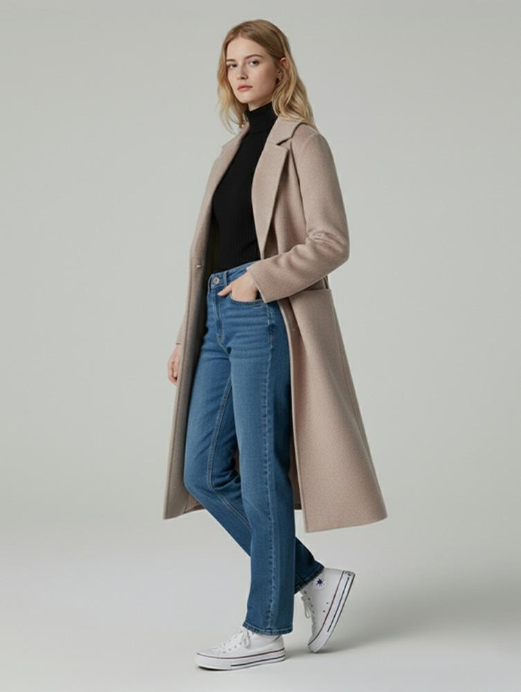 (12/23 라이브단독) [VISIT IN NEWYORK] 울 벨티드 롱 코트(VBBHCL2)