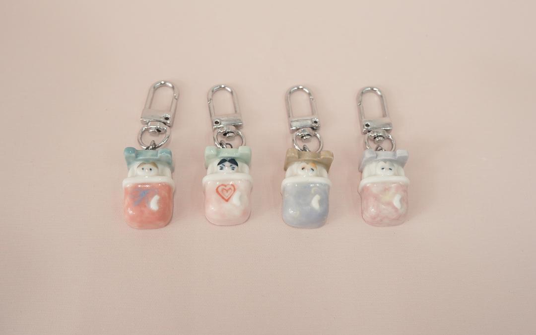 고양이 침대 키링