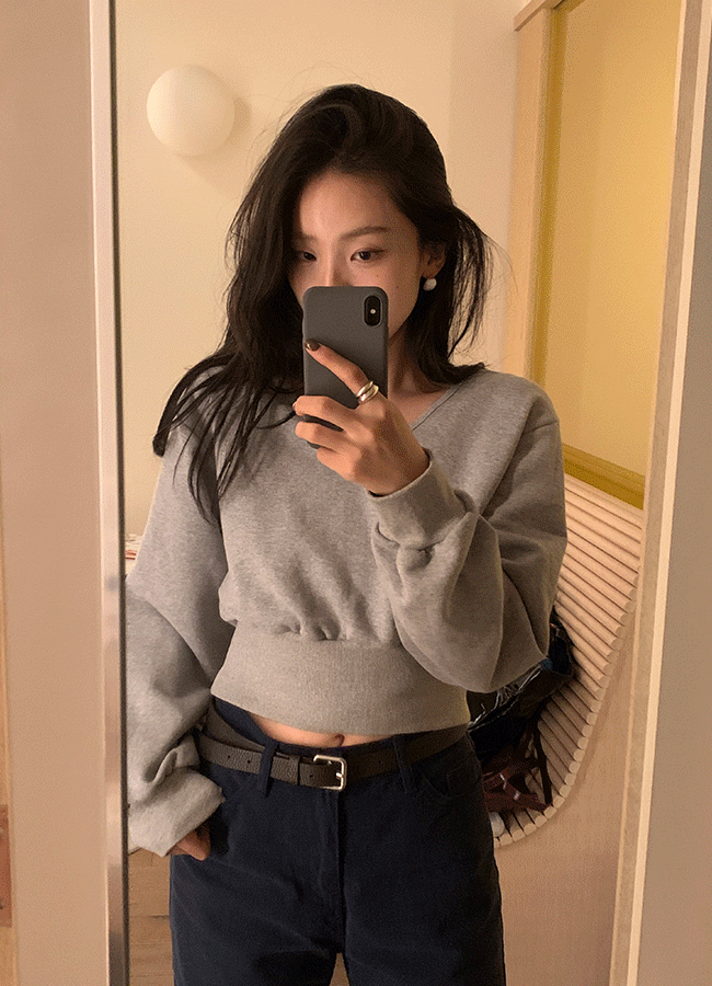 유이니 Softy v neck mtm (3color)