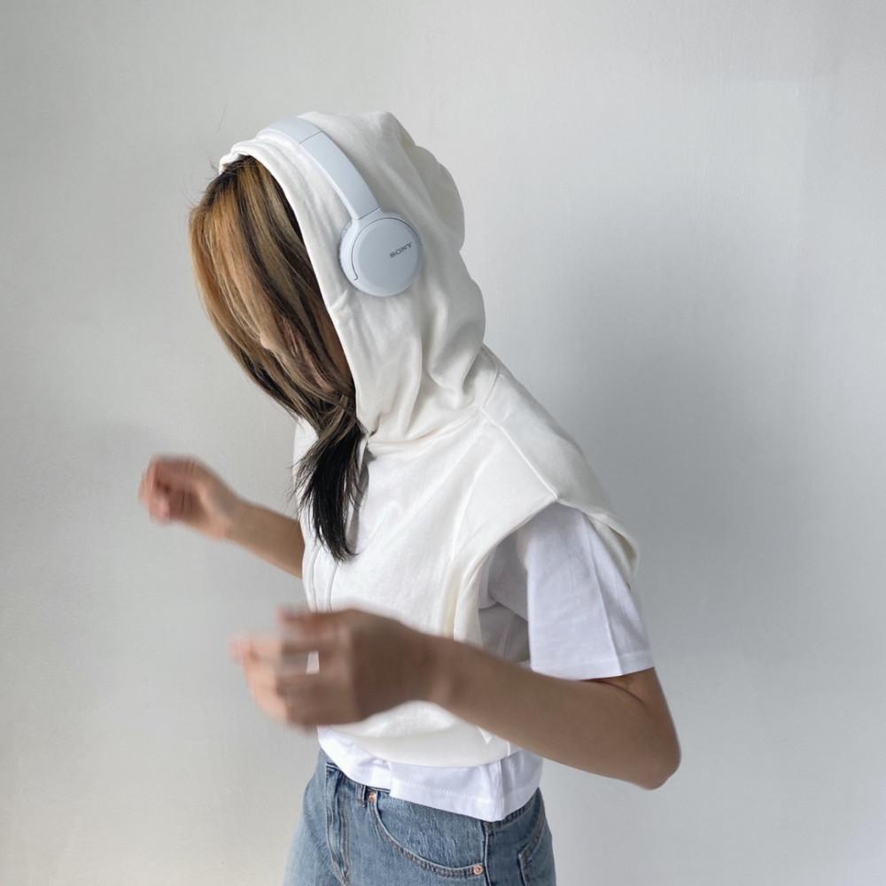 여자 숏 크롭 미니 후드티 민소매 후드 3col