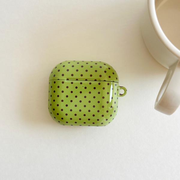 [airpods/buds3] kiwi dot glossy hard