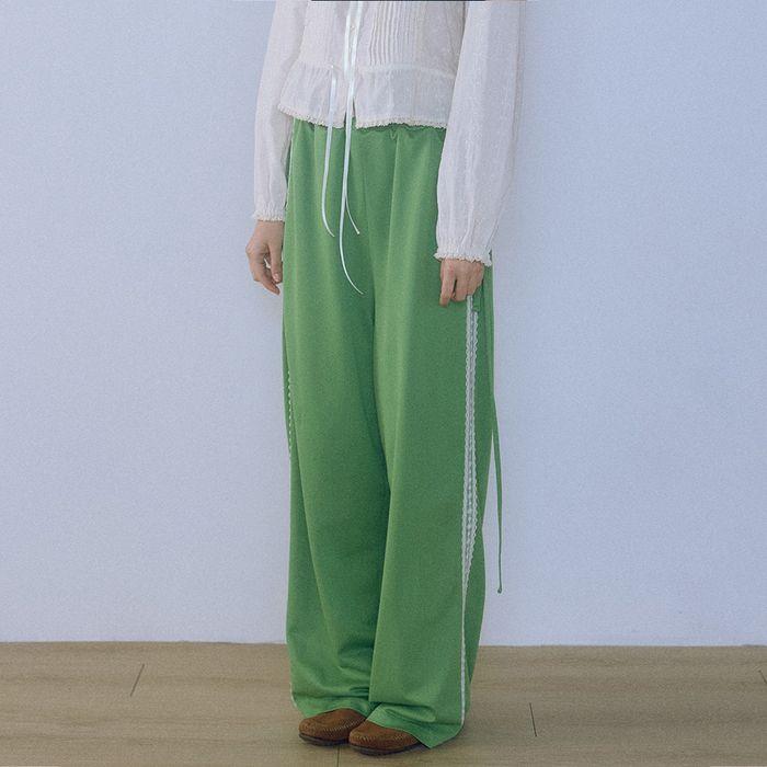 Air Mesh Track Pants_Olive Green
