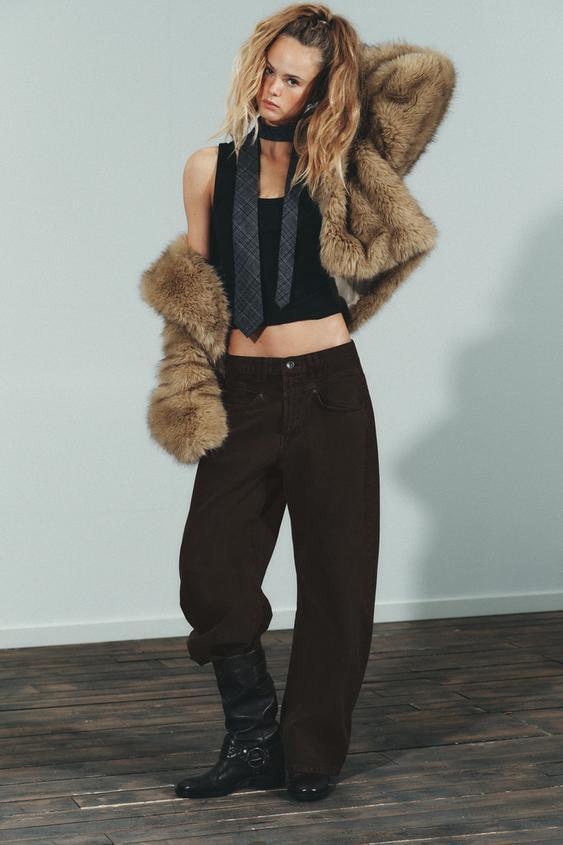 JEANS TRF BAGGY BARREL 로우라이즈