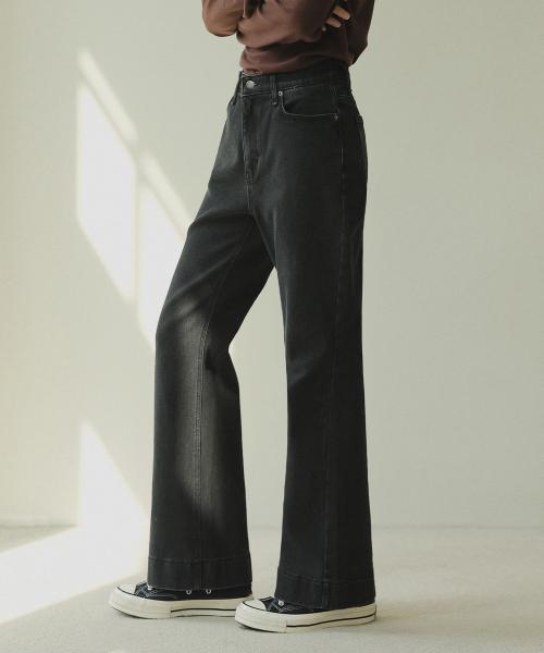 룸페커(ROOMPACKER)  552 세미부츠컷 기모 팬츠_black - 사이즈 & 후기 | 무신사