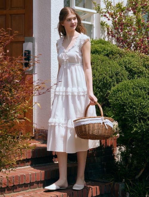 여성 에바 레이온코튼 민소매 원피스 잠옷