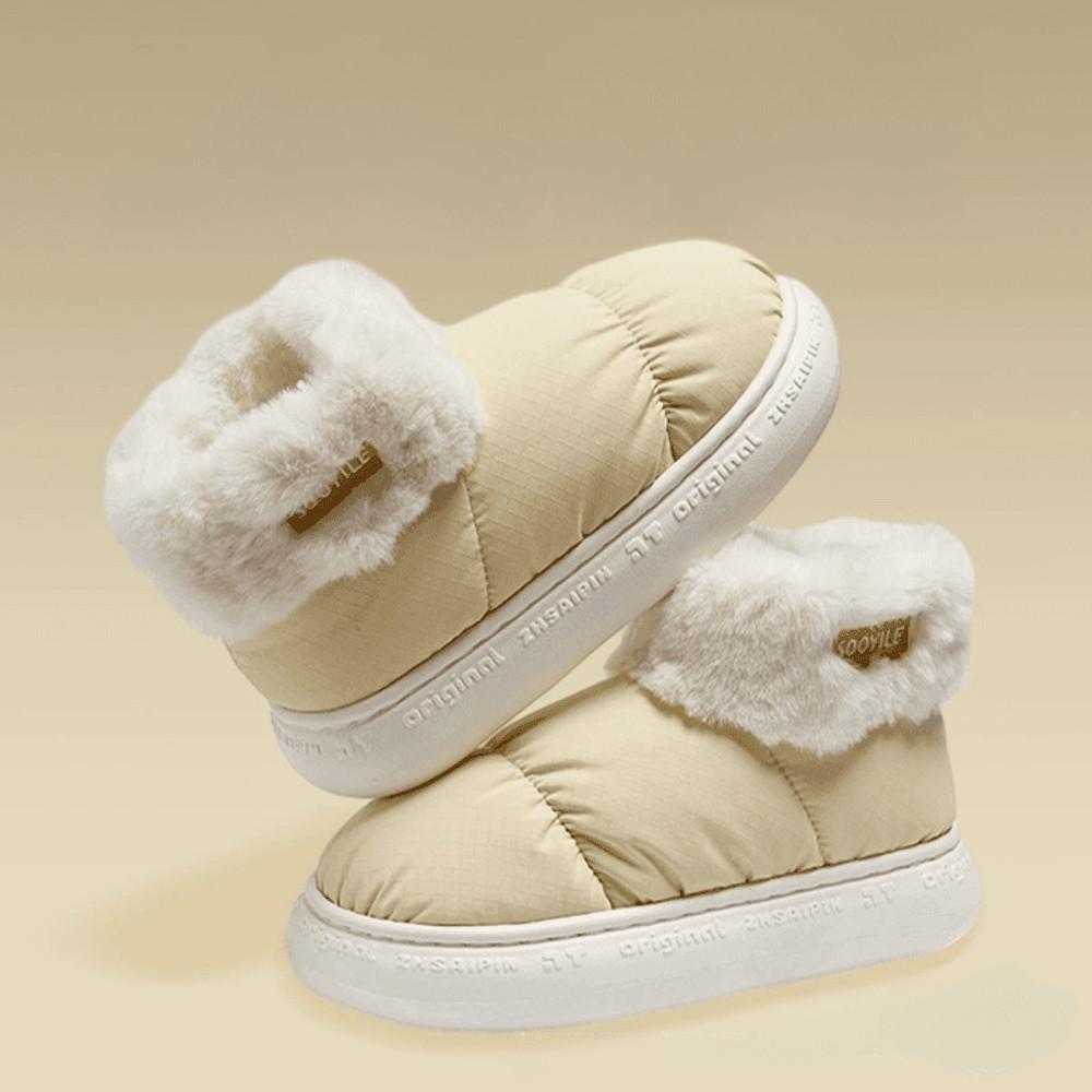 파스텔 여성 패딩 부츠 겨울 기모 털 신발 방한화