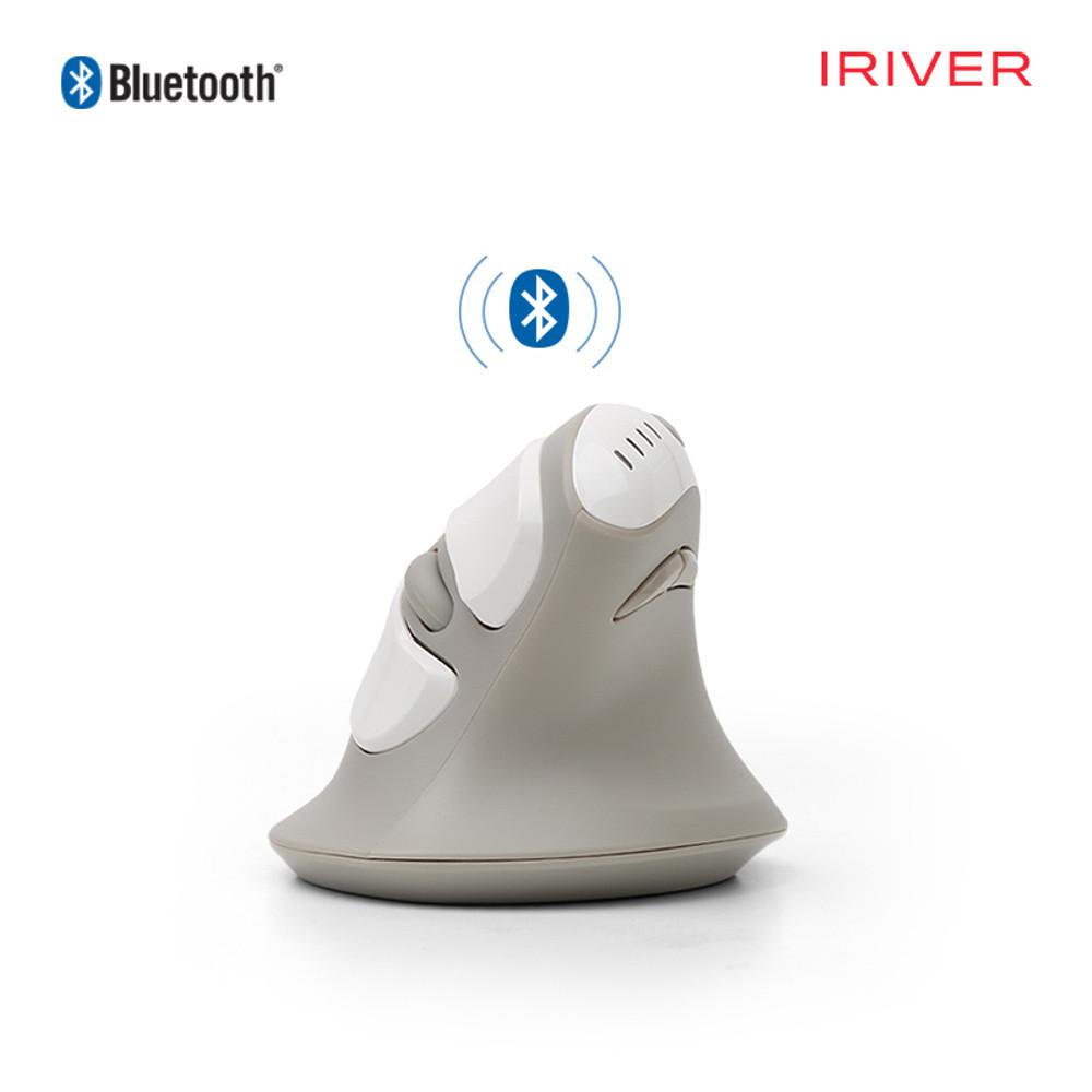 아이리버 인체공학 블루투스 겸용 무소음 무선 버티컬 마우스 EQwear-EV3 화이트