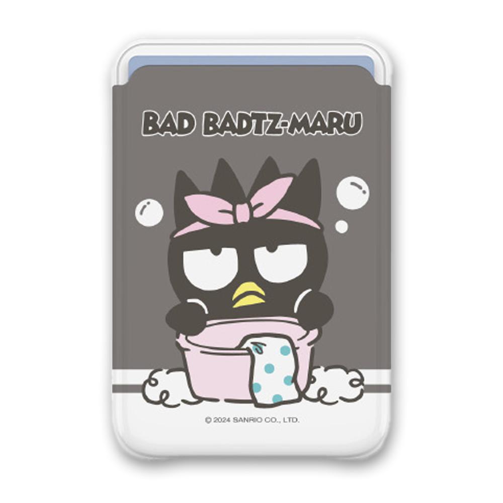 배드바츠마루 맥세이프 카드지갑 산리오 정품 카드 2장 수납 홀더 케이스 슬라이드 목욕