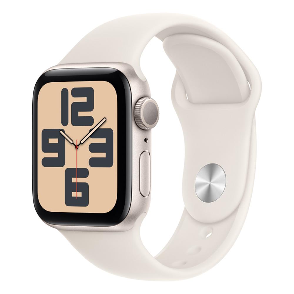 Apple 정품 2024 애플워치 SE 2세대 알루미늄 케이스, 40mm, GPS, 스타라이트 / 스타..., M/L