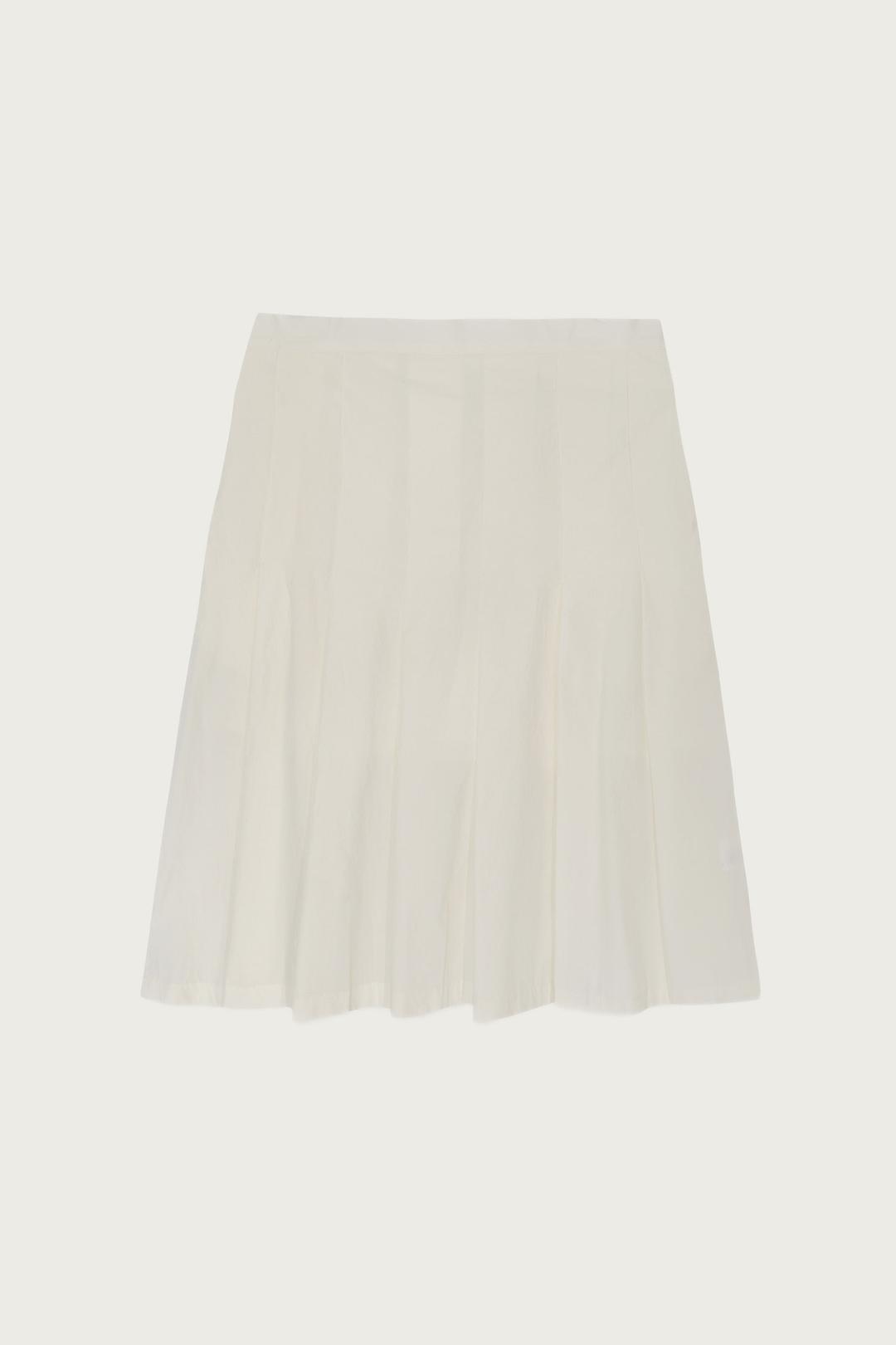 COTTON PLEATS SKIRT DOVE