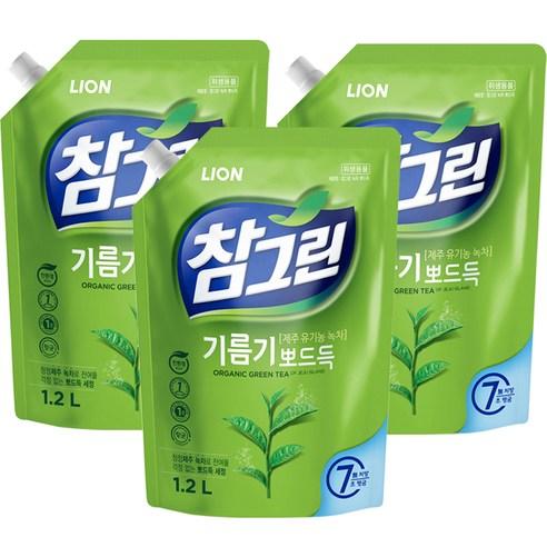참그린 녹차 뽀드득 주방세제, 1.2L, 3개 - 일반주방세제 | 쿠팡