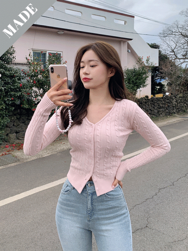 [자체제작] -3kg 슬림 꽈배기 가디건 (6color)