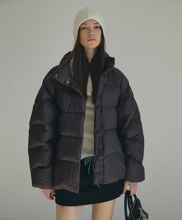 미니멀 초경량 하프 패딩