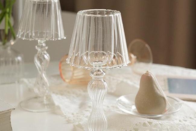 스텔라 크리스탈 촛대 유리 티라이트 캔들홀더 -스트라이프