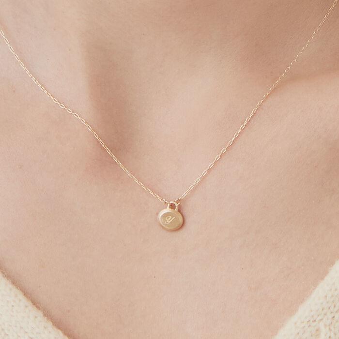 (알파벳 각인 변경 가능) 14K 조이 자물쇠 목걸이_JAJNYG201