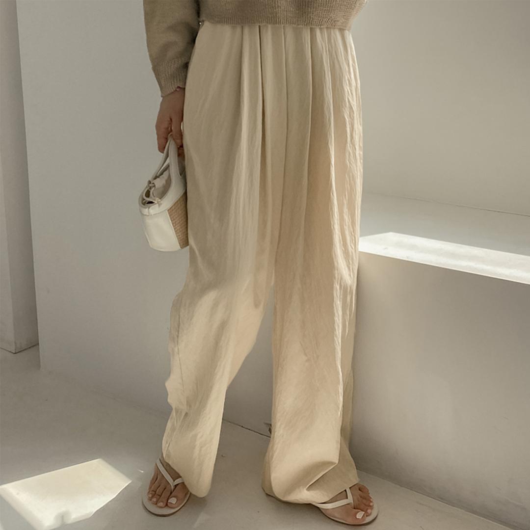 [여름교복템] 핀턱 나일론 밴딩 팬츠