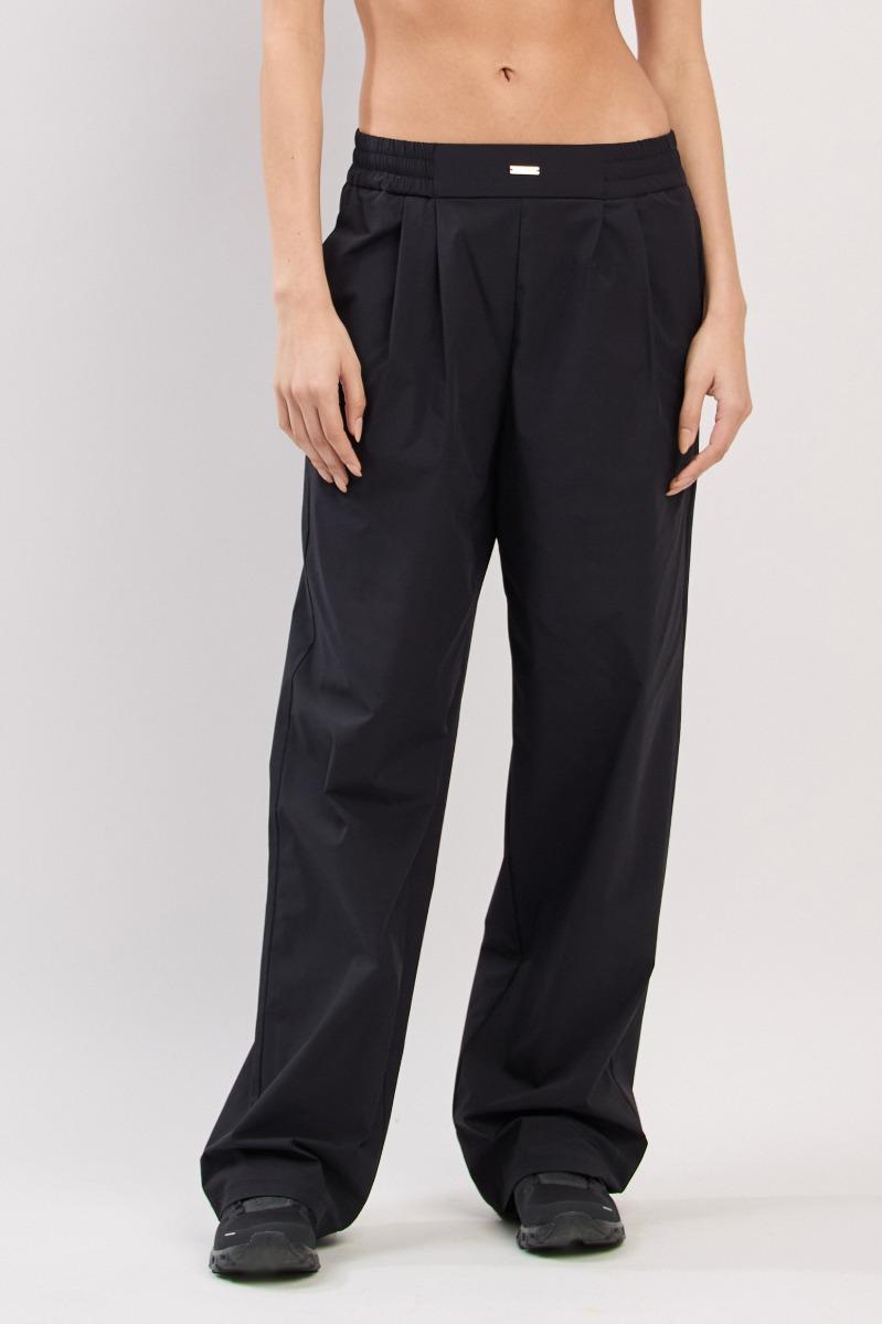 PL481 PLEATED STRAIGHT PANT BLACK