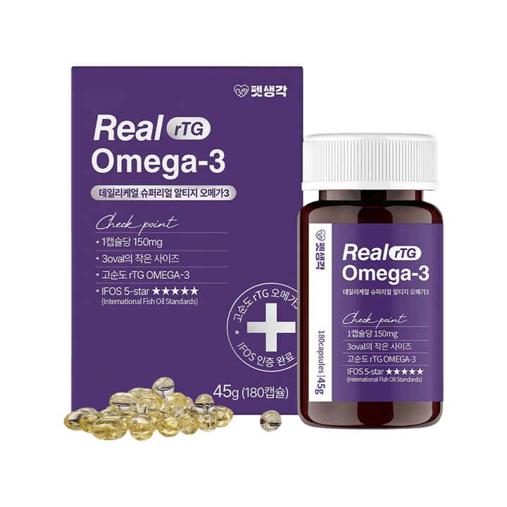 펫생각 데일리케얼 슈퍼리얼 알티지 오메가3 180캡슐