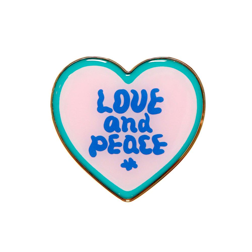 정품 휴대폰 하트 에폭시 스마트 그립톡 거치대 악세사리 팝톡 차량용 프렌치 머스터드- 러브앤피스(핑크)