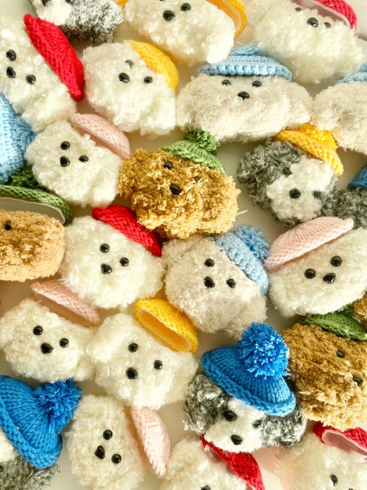 모자쓴 강아지 털모자 뜨개 에어팟 에어팟프로 케이스