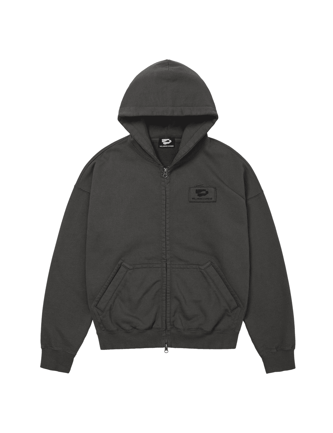 Logo Patch Zip Up Charcoal