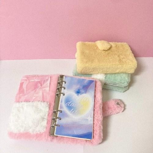 [리틀페어리즈] 6공 다이어리 커버 퍼원단 커스텀