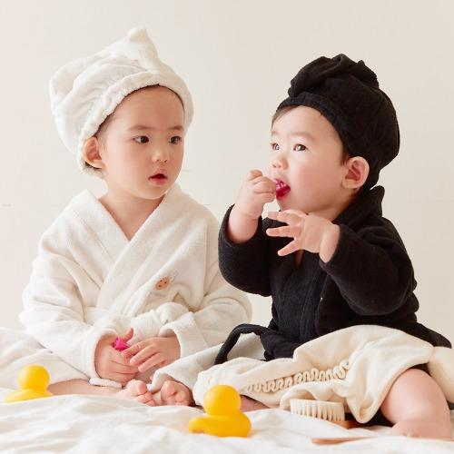 [GIFT] 베이비 배쓰로브&배쓰터번 세트