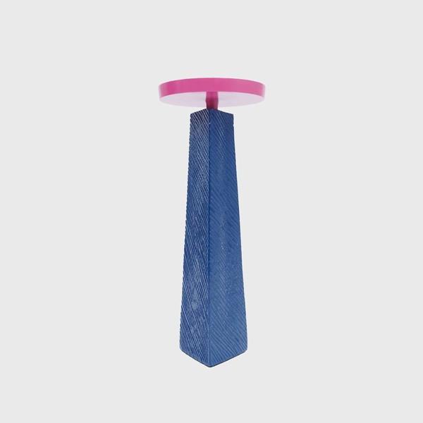 Polygonal Prism Candle Holder Deep Pink & Navy (DBSCH03)