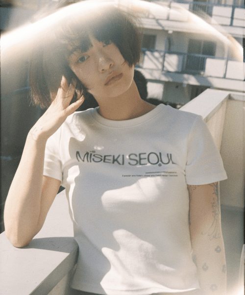 미세키서울(MISEKI SEOUL)  Logo short sleeves WHITE - 사이즈 & 후기 | 무신사