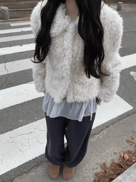 [Md pick!] COLLAR FUR JACKET (4color)