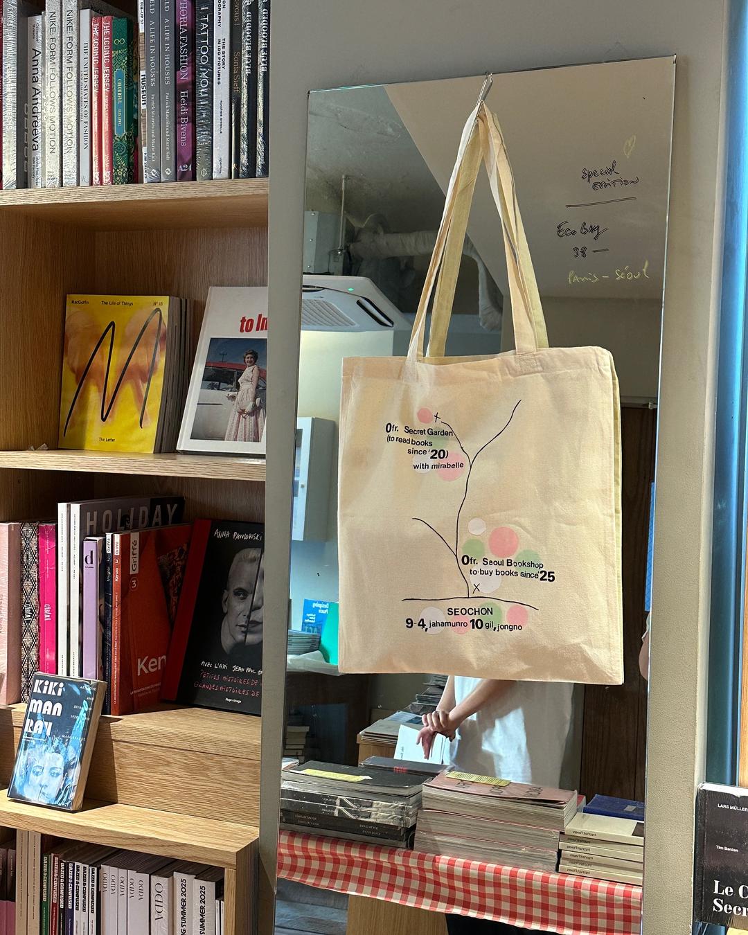 0fr. Eco Bag - Ecru - Pink - 0fr. Map