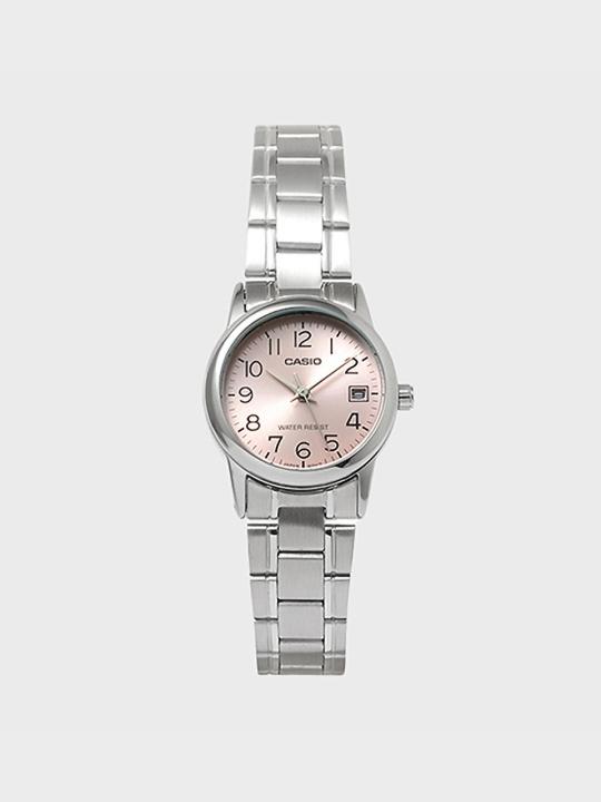 CASIO 카시오 LTP-V002D-4B 여성 메탈밴드 손목시계