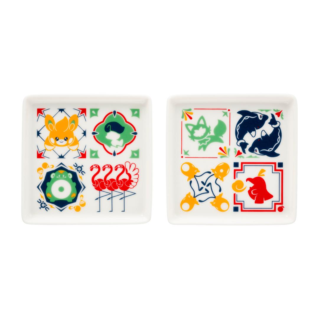 포켓몬센터 사각 접시 2종 세트 Paldea tile