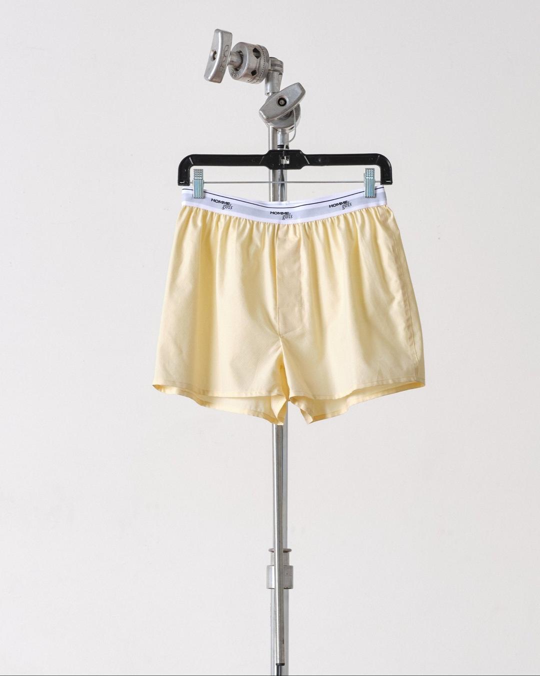 Boxer Shorts in Pale Yellow - Small / Pale Yellow