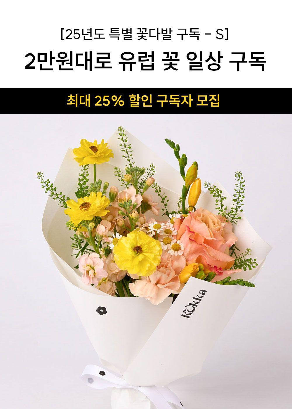 [5월 첫 구독자 모집] 2만원대로 유럽피언 꽃 구독(S) - [25% 특별할인]