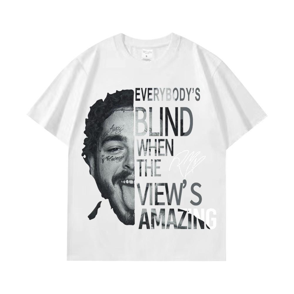 포스트말론 포말 프린트 티셔츠 힙합 스트리트 반팔 긴팔 레트로 래퍼 농구