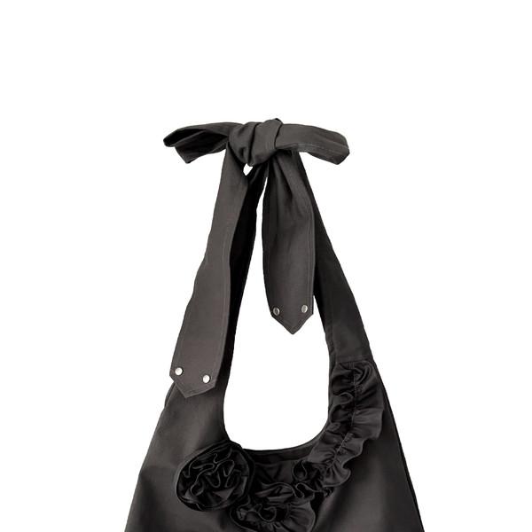 [30% OFF] GREY FLOWER HOBO CROSS BAG