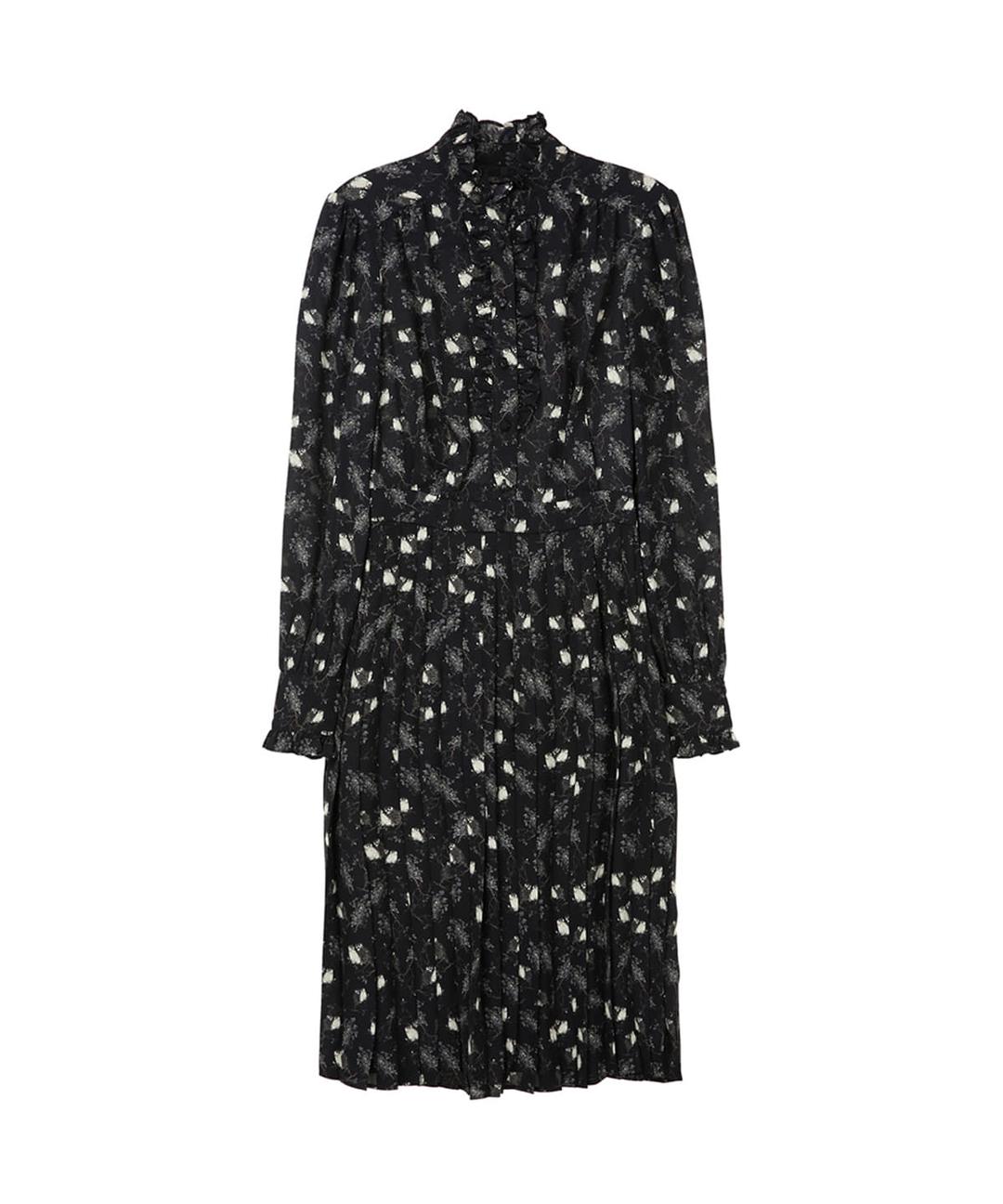 [여성] 아울 프린트 플리츠 드레스 (챠콜) | Brooks Brothers