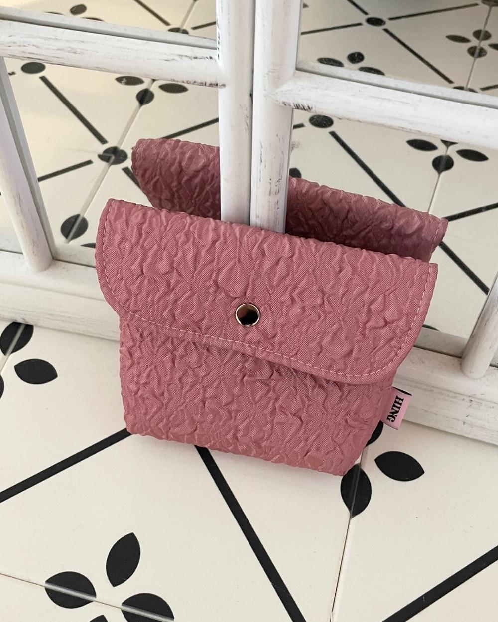 [마지막 수량] 로즈 버튼 파우치