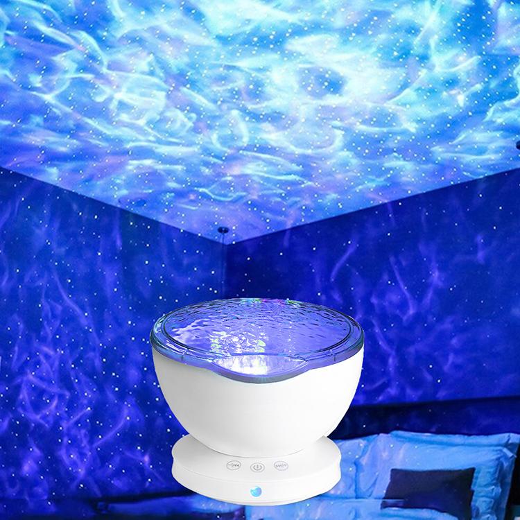 "힐링선물" LED 감성 바다무드등 저소음 물멍 조명 + 리모컨 7 color 2종 택1