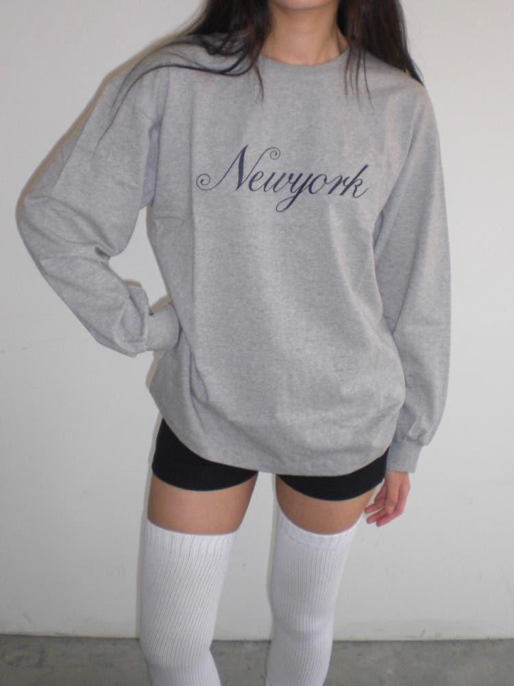 뉴욕 롱 슬리브 티셔츠